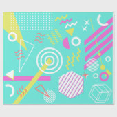 geometrisch patroon van 90 s cadeaupapier (Vlak)