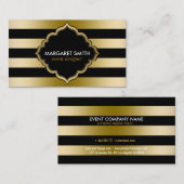 Geometrisch patroon van de goudstrook visitekaartje (Voorkant / Achterkant)
