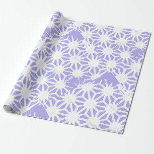 geometrisch patroon van de lavender cadeaupapier