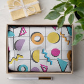 Geometrisch patroon van de Retro van 80-kleuren Tissuepapier (Geschenk)