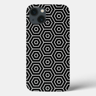 Geometrisch patroon van de textuur van hexagons iPhone 13 hoesje