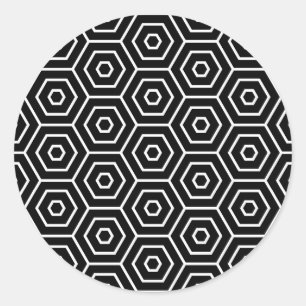 Geometrisch patroon van de textuur van hexagons ronde sticker