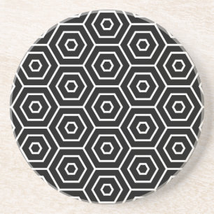 Geometrisch patroon van de textuur van hexagons zandsteen onderzetter