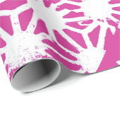 geometrisch patroon van Fuchsia Cadeaupapier (Rol Hoek)
