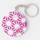 geometrisch patroon van Fuchsia Sleutelhanger (Achterkant)