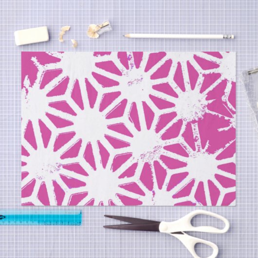 geometrisch patroon van Fuchsia Tissuepapier (Craft)