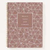 Geometrisch patroon van gepersonaliseerde percelen notitieboek (Voorkant)