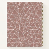 Geometrisch patroon van gepersonaliseerde percelen notitieboek (Achterkant)