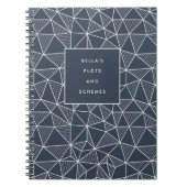 Geometrisch patroon van gepersonaliseerde percelen notitieboek (Voorkant)