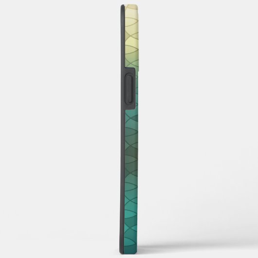 Geometrisch patroon van grijsgroene cirkels Case-Mate iPhone case (Achterkant / Rechts)