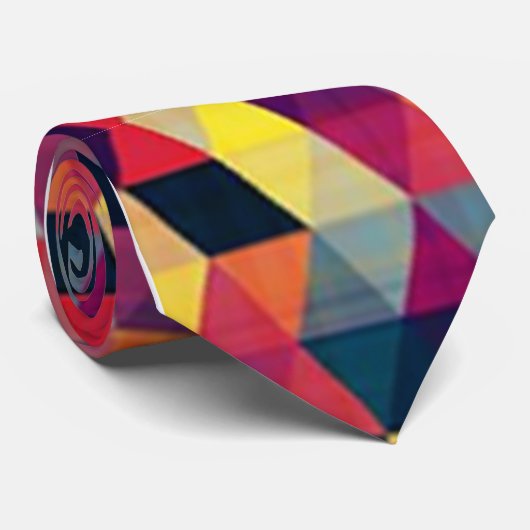 Geometrisch patroon van het kleurrijke patroon van stropdas (Opgerold)