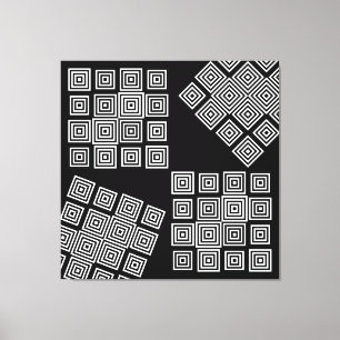 Geometrisch patroon van het moderne Abstracte Verl Canvas Afdruk