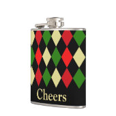 Geometrisch patroon van Holiday Harlequin Heupfles (Links)