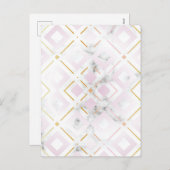 Geometrisch patroon van Kamelia 4 Feestdagenkaart (Voorkant / Achterkant)