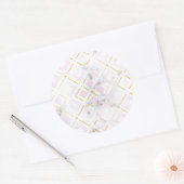 Geometrisch patroon van Kamelia 4 Ronde Sticker (Envelop)