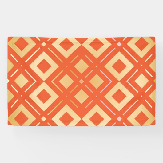 Geometrisch patroon van Kamelia 6 Spandoek (Horizontaal)