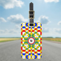Geometrisch patroon van kleurrijke monogram