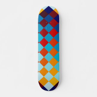 Geometrisch patroon van kleurrijke vierkanten skateboard