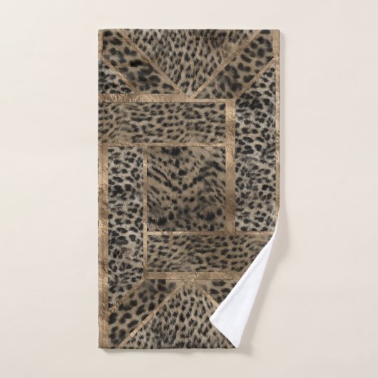 Geometrisch patroon van leopard Fur Texture Bad Handdoek (Handdoek)