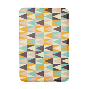 Geometrisch patroon van meer kleuren driehoeken badmat