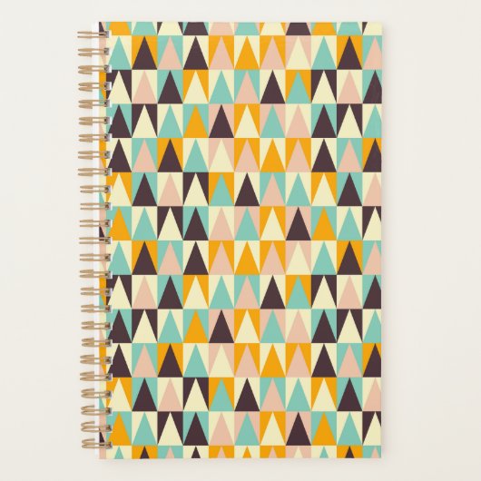 Geometrisch patroon van meer kleurigedriehoeken planner (Voorkant)