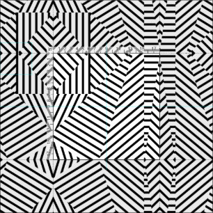 Geometrisch patroon van moderne zwarte en witte st stof