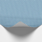 Geometrisch patroon van Navy en Light Blue Quatref Cadeaupapier (Hoek)