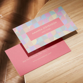 Geometrisch patroon van pasta visitekaartje