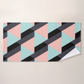 Geometrisch patroon van pasteelkleuren badhanddoek (Badhanddoek)