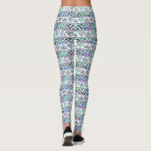 Geometrisch patroon van pasteelkleuren leggings (Achterkant)