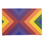 Geometrisch patroon van regenboogscharen kussensloop (Voorkant-Rechts)