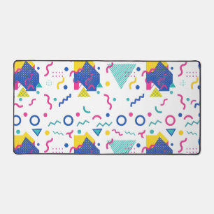 Geometrisch patroon van Retro Memphis Bureaumat