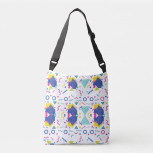 Geometrisch patroon van Retro Memphis Crossbody Tas