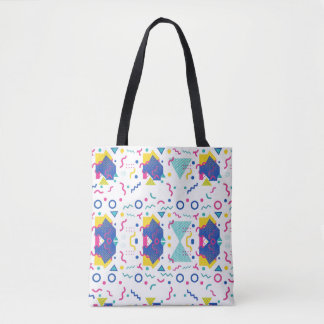 Geometrisch patroon van Retro Memphis Draagtas
