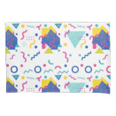 Geometrisch patroon van Retro Memphis Kussensloop (Voorkant-Links)