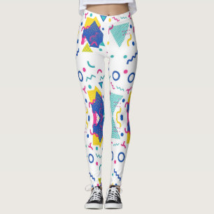 Geometrisch patroon van Retro Memphis Leggings