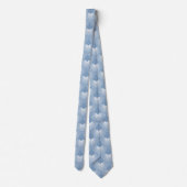 Geometrisch patroon van witte en blauwe kunst-deco stropdas (Achterkant)