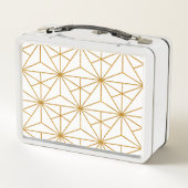 Geometrisch patroon van witte en goudkunstdeco (Achterkant)