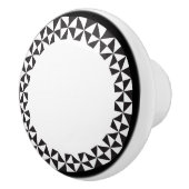 Geometrisch patroon | Wit en zwart Keramische Knop (Rechts)