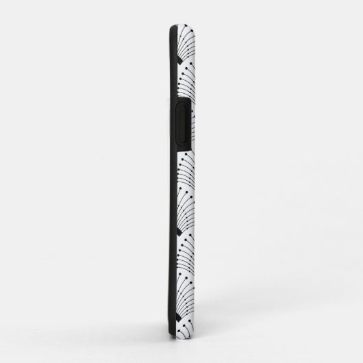 Geometrisch patroon zwart-wit art-deco Case-Mate iPhone case (Achterkant/rechts)