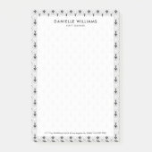 Geometrisch patroon zwart-wit art-deco post-it® notes (Voorkant)