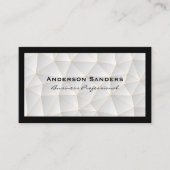 Geometrisch patroon | Zwarte rand Visitekaartje (Voorkant)