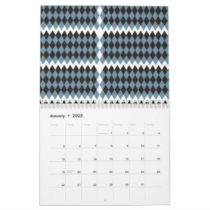 Geometrisch patroonkalendar Modern minimalistisc Kalender
