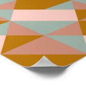 Geometrisch patroonontwerp in een aardepaaskleur poster (Hoek)