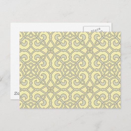 geometrisch patroonrooster briefkaart (Voorkant / Achterkant)