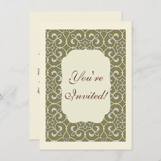 geometrisch patroonrooster kaart (Voorkant / Achterkant)