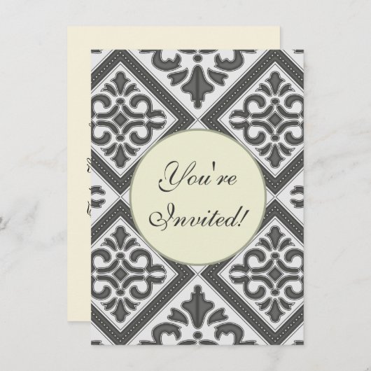 geometrisch patroonrooster kaart (Voorkant / Achterkant)