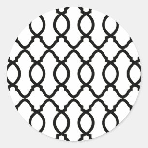 geometrisch patroonrooster ronde sticker