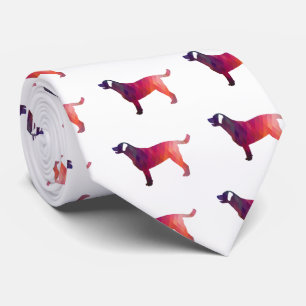 Geometrisch patroonsilhouet van labrador Retriever Stropdas