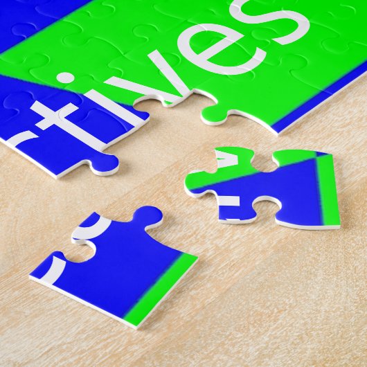 Geometrisch perspectief Kunstlicht Modern Legpuzzel (Zijkant)